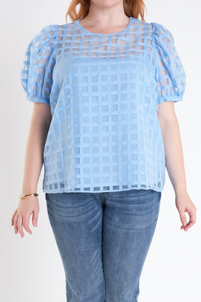 ENGLISH FACTORY - Plaid See Through Top - TOPS available at Objectrare