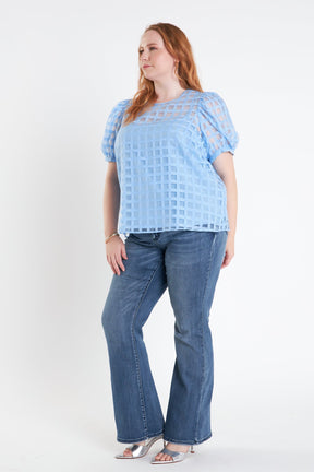 ENGLISH FACTORY - Plaid See Through Top - TOPS available at Objectrare