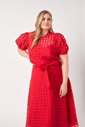 ENGLISH FACTORY - Plaid See Through Top - TOPS available at Objectrare
