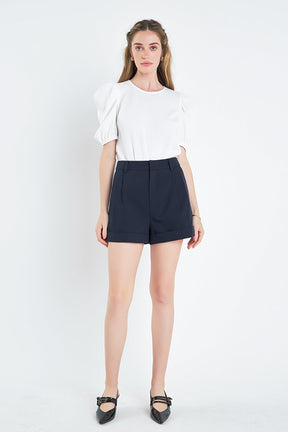 ENGLISH FACTORY - English Factory - Ruched Puff Sleeve Top - TOPS available at Objectrare