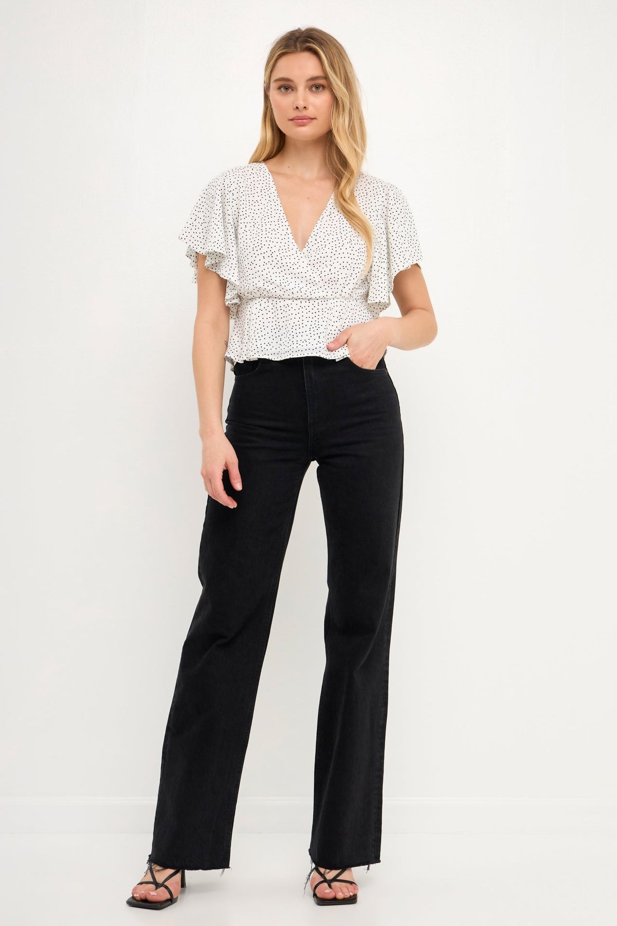 ENGLISH FACTORY - Dotted Wrapped Top - TOPS available at Objectrare