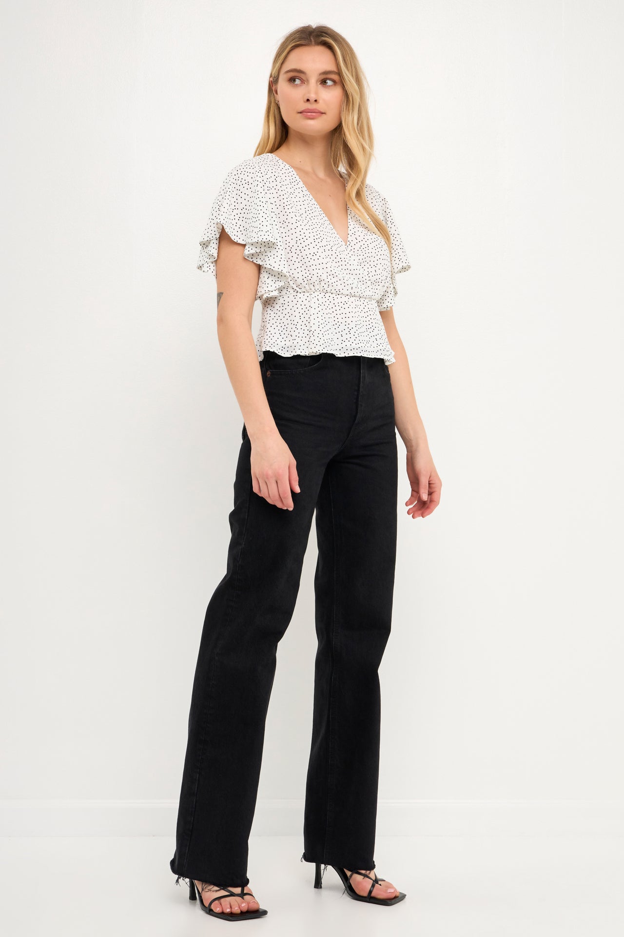 ENGLISH FACTORY - Dotted Wrapped Top - TOPS available at Objectrare