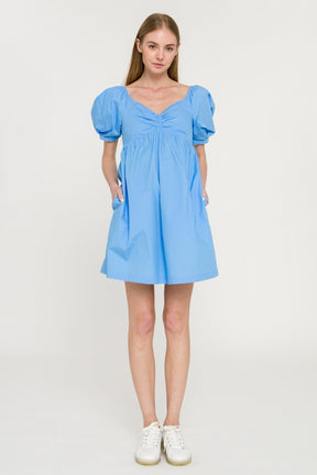 ENGLISH FACTORY - Puff Sleeve Babydoll Dress - DRESSES available at Objectrare