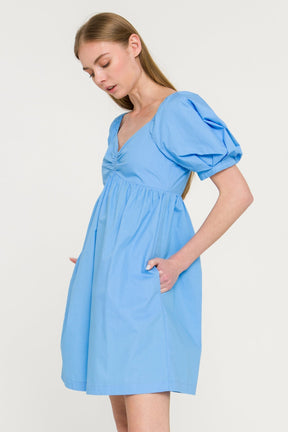 ENGLISH FACTORY - Puff Sleeve Babydoll Dress - DRESSES available at Objectrare
