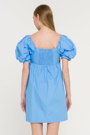ENGLISH FACTORY - Puff Sleeve Babydoll Dress - DRESSES available at Objectrare