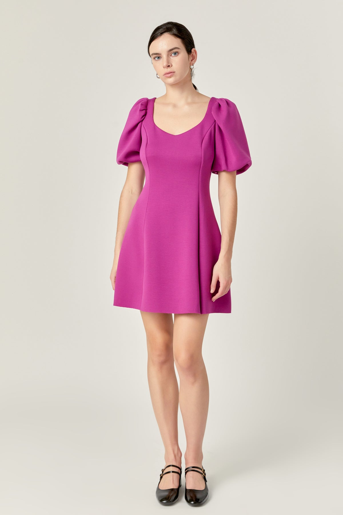 ENGLISH FACTORY - Puff Sleeve Mini Dress - DRESSES available at Objectrare