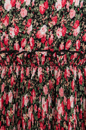 Pleated flora woven Blouse