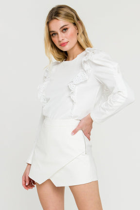 ENGLISH FACTORY - Women Knit Shirt - T-SHIRTS available at Objectrare