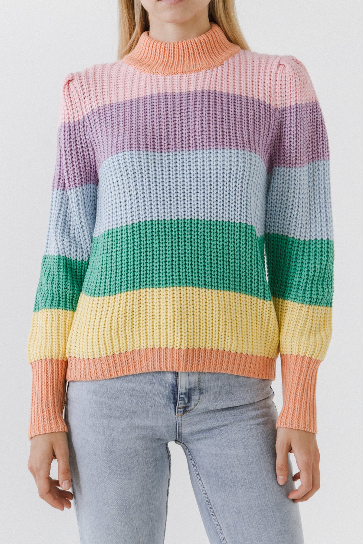 FREE THE ROSES - Multi Color Stripe Sweater - SWEATERS & KNITS available at Objectrare