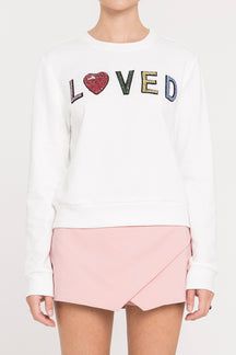 Beaded Loved Sweatshirt