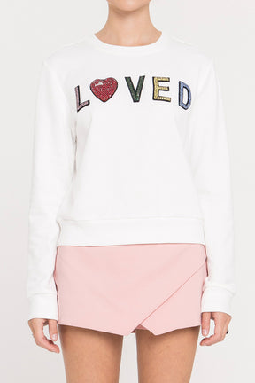 Beaded Loved Sweatshirt