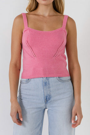 ENGLISH FACTORY - Tank Top Sweater - CAMI TOPS & TANK available at Objectrare