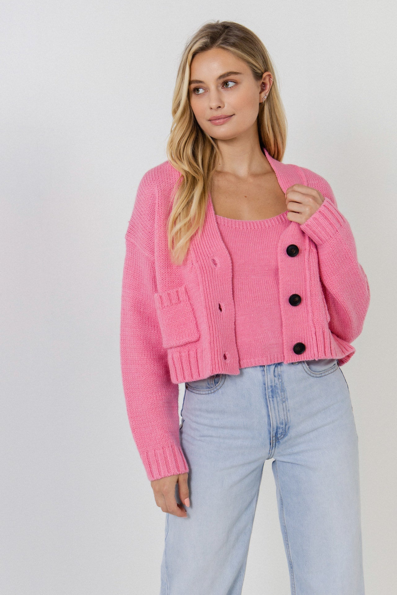 ENGLISH FACTORY - V-neck Knit Cardigan - SWEATERS & KNITS available at Objectrare