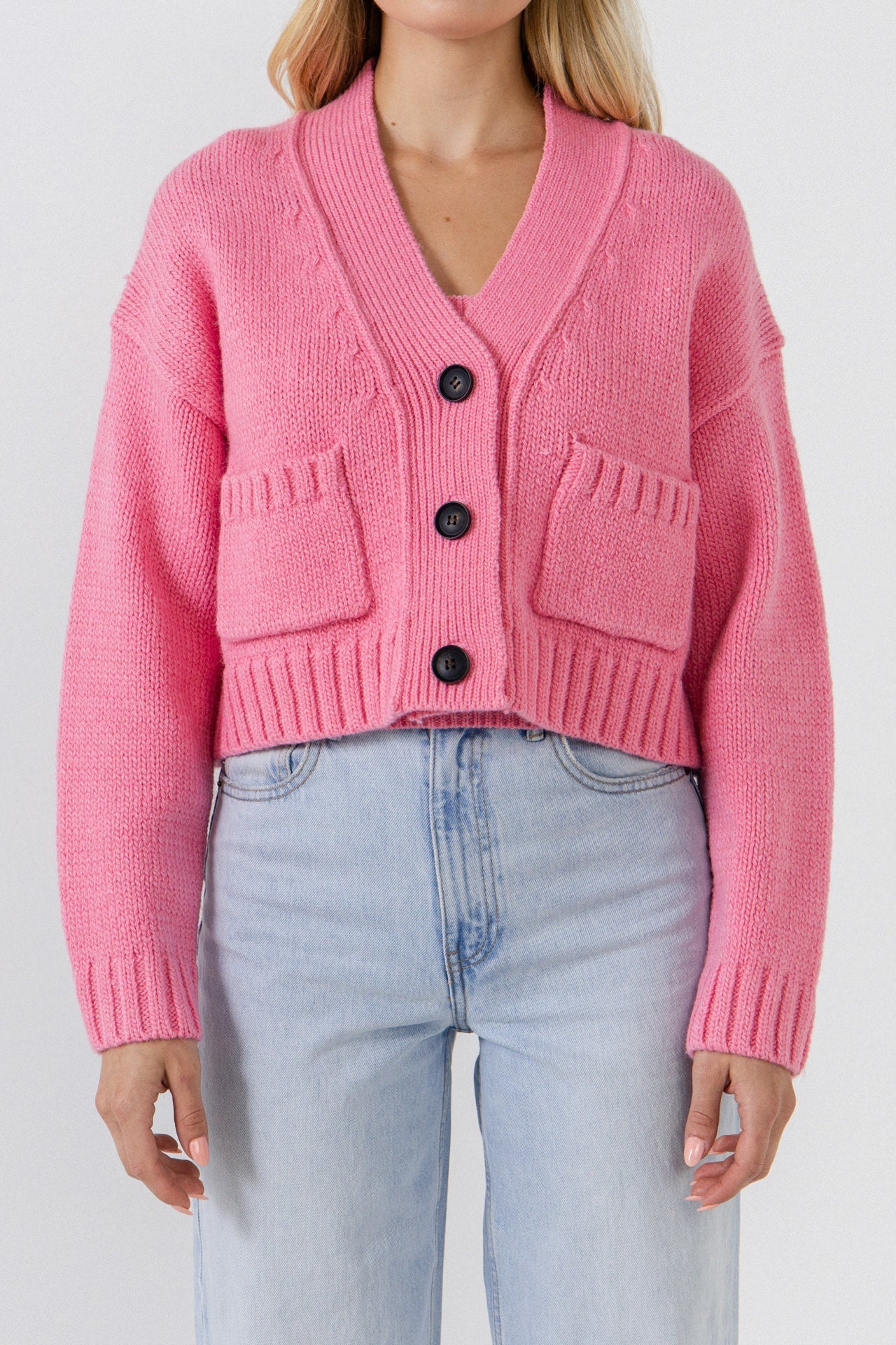 ENGLISH FACTORY - V-neck Knit Cardigan - SWEATERS & KNITS available at Objectrare