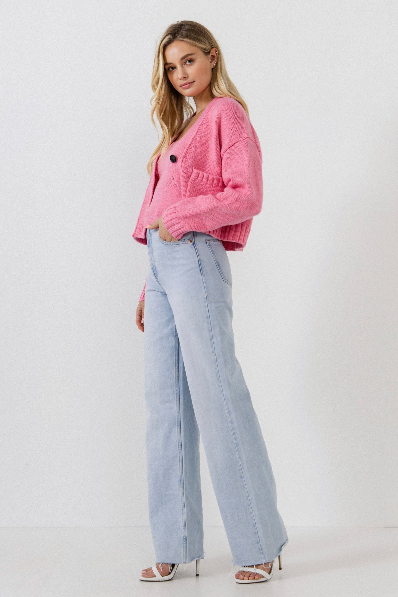 ENGLISH FACTORY - V-neck Knit Cardigan - SWEATERS & KNITS available at Objectrare