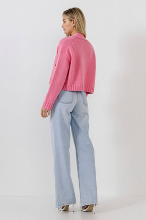 ENGLISH FACTORY - V-neck Knit Cardigan - SWEATERS & KNITS available at Objectrare