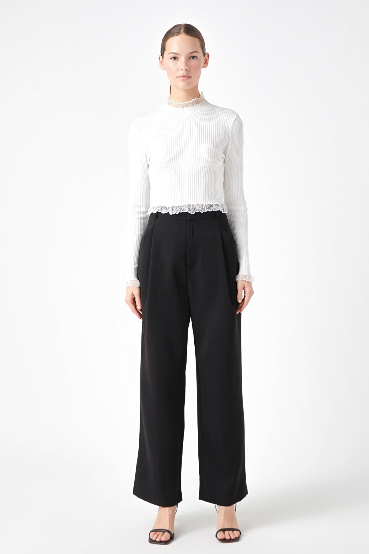 Edge Detail Fitted Sweater