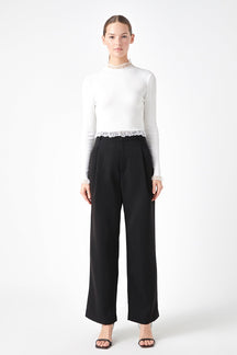 ENDLESS ROSE - Edge Detail Fitted Sweater - SWEATERS & KNITS available at Objectrare