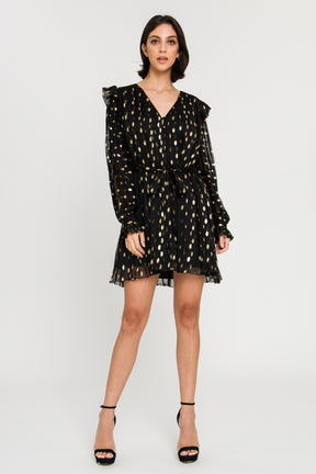 ENDLESS ROSE - Gold Dot Women Dress - DRESSES available at Objectrare