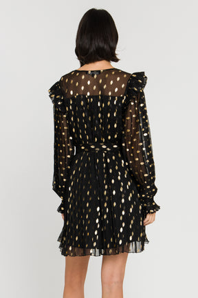 ENDLESS ROSE - Gold Dot Women Dress - DRESSES available at Objectrare