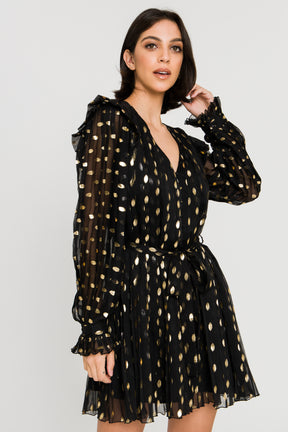 ENDLESS ROSE - Gold Dot Women Dress - DRESSES available at Objectrare