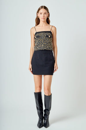 ENDLESS ROSE - Tweed Tank Top - CAMI TOPS & TANK available at Objectrare