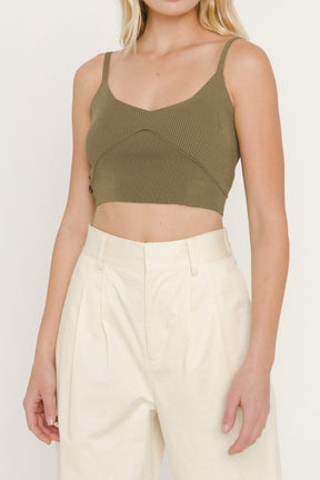 ENDLESS ROSE - Knitted Bralette Top - TOPS available at Objectrare