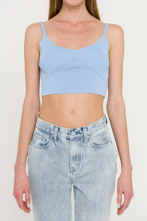 ENDLESS ROSE - Knitted Bralette Top - TOPS available at Objectrare