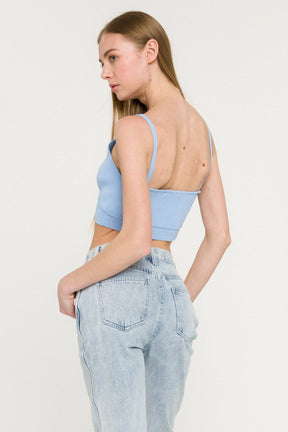 ENDLESS ROSE - Knitted Bralette Top - TOPS available at Objectrare