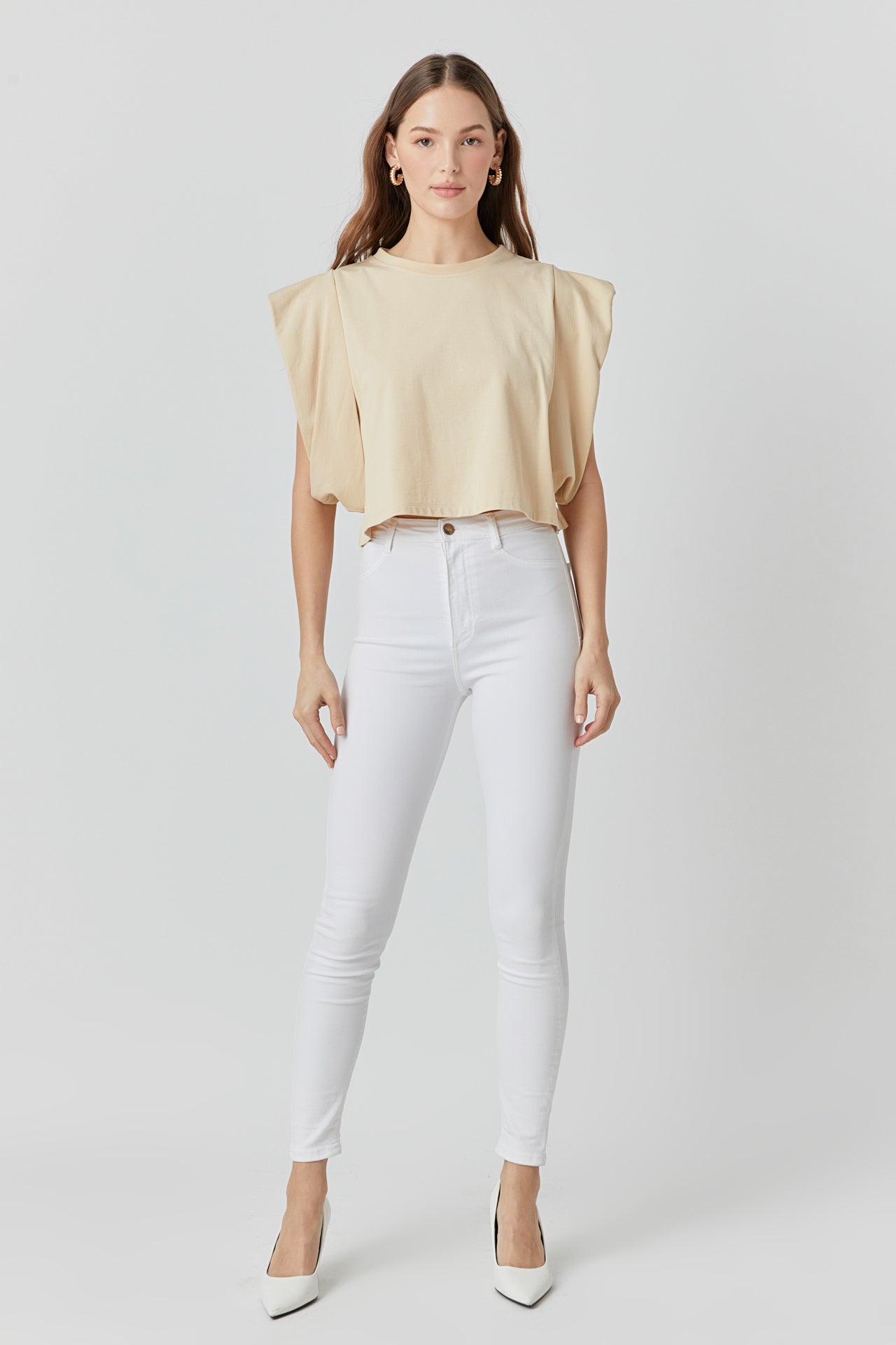 Endless Rose - Drop Shoulder Cropped Top