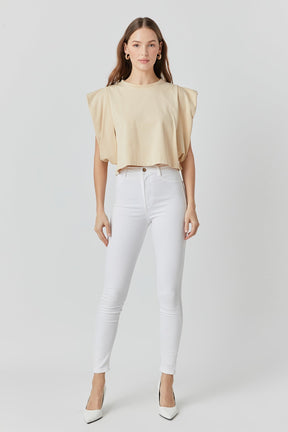 Endless Rose - Drop Shoulder Cropped Top