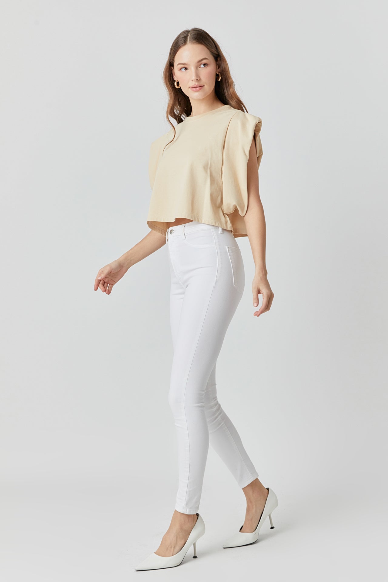 Endless Rose - Drop Shoulder Cropped Top