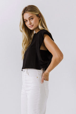 ENDLESS ROSE - Endless Rose - Drop Shoulder Cropped Top - TOPS available at Objectrare