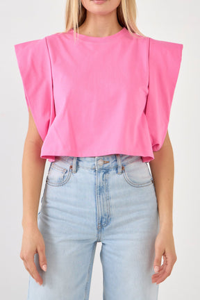 ENDLESS ROSE - Endless Rose - Drop Shoulder Cropped Top - TOPS available at Objectrare