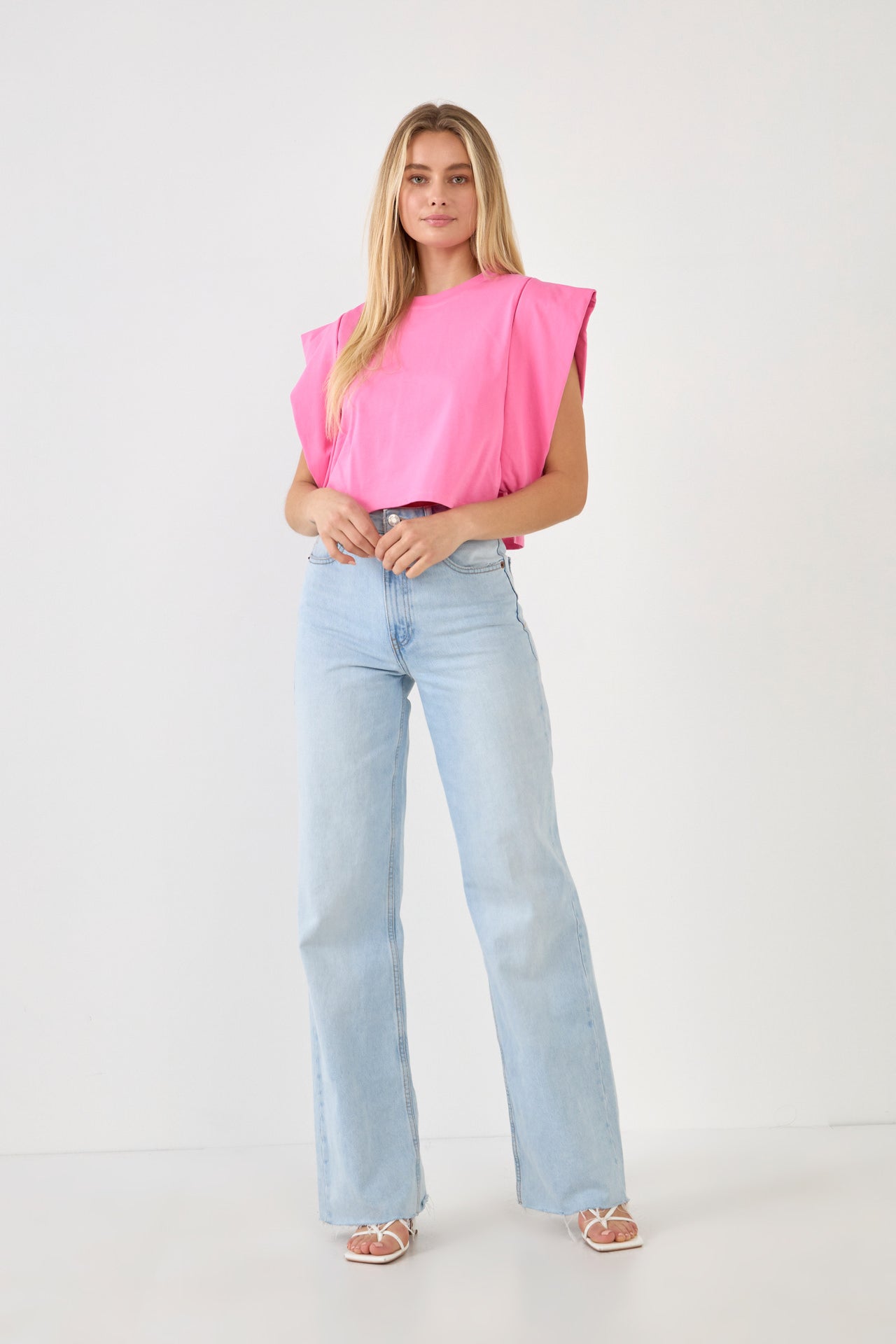 ENDLESS ROSE - Endless Rose - Drop Shoulder Cropped Top - TOPS available at Objectrare