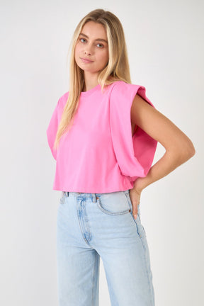 ENDLESS ROSE - Endless Rose - Drop Shoulder Cropped Top - TOPS available at Objectrare