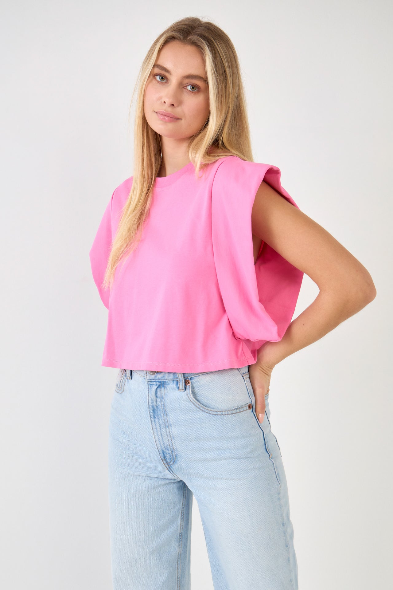 ENDLESS ROSE - Drop Shoulder Cropped Top - TOPS available at Objectrare