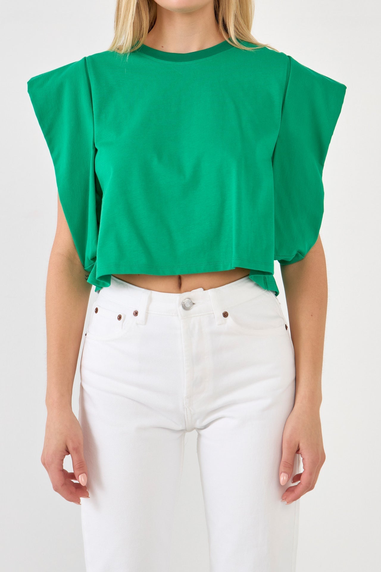 ENDLESS ROSE - Endless Rose - Drop Shoulder Cropped Top - TOPS available at Objectrare