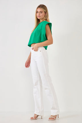 ENDLESS ROSE - Endless Rose - Drop Shoulder Cropped Top - TOPS available at Objectrare