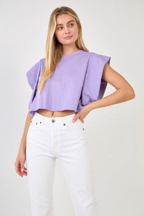 ENDLESS ROSE - Endless Rose - Drop Shoulder Cropped Top - TOPS available at Objectrare