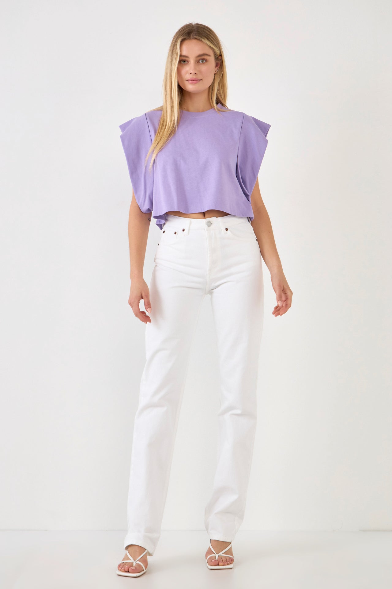 ENDLESS ROSE - Endless Rose - Drop Shoulder Cropped Top - TOPS available at Objectrare