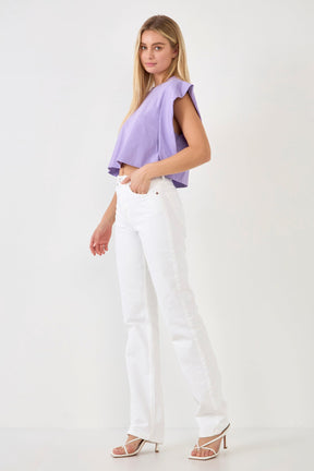 ENDLESS ROSE - Endless Rose - Drop Shoulder Cropped Top - TOPS available at Objectrare