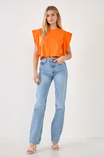 ENDLESS ROSE - Endless Rose - Drop Shoulder Cropped Top - TOPS available at Objectrare