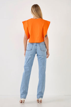ENDLESS ROSE - Drop Shoulder Cropped Top - TOPS available at Objectrare
