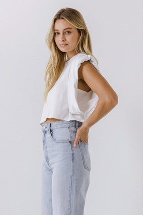 Endless Rose - Drop Shoulder Cropped Top