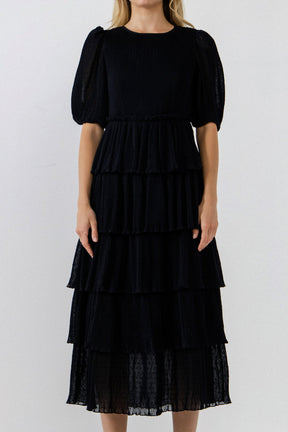 ENGLISH FACTORY - Dotted Tiered Dress - DRESSES available at Objectrare
