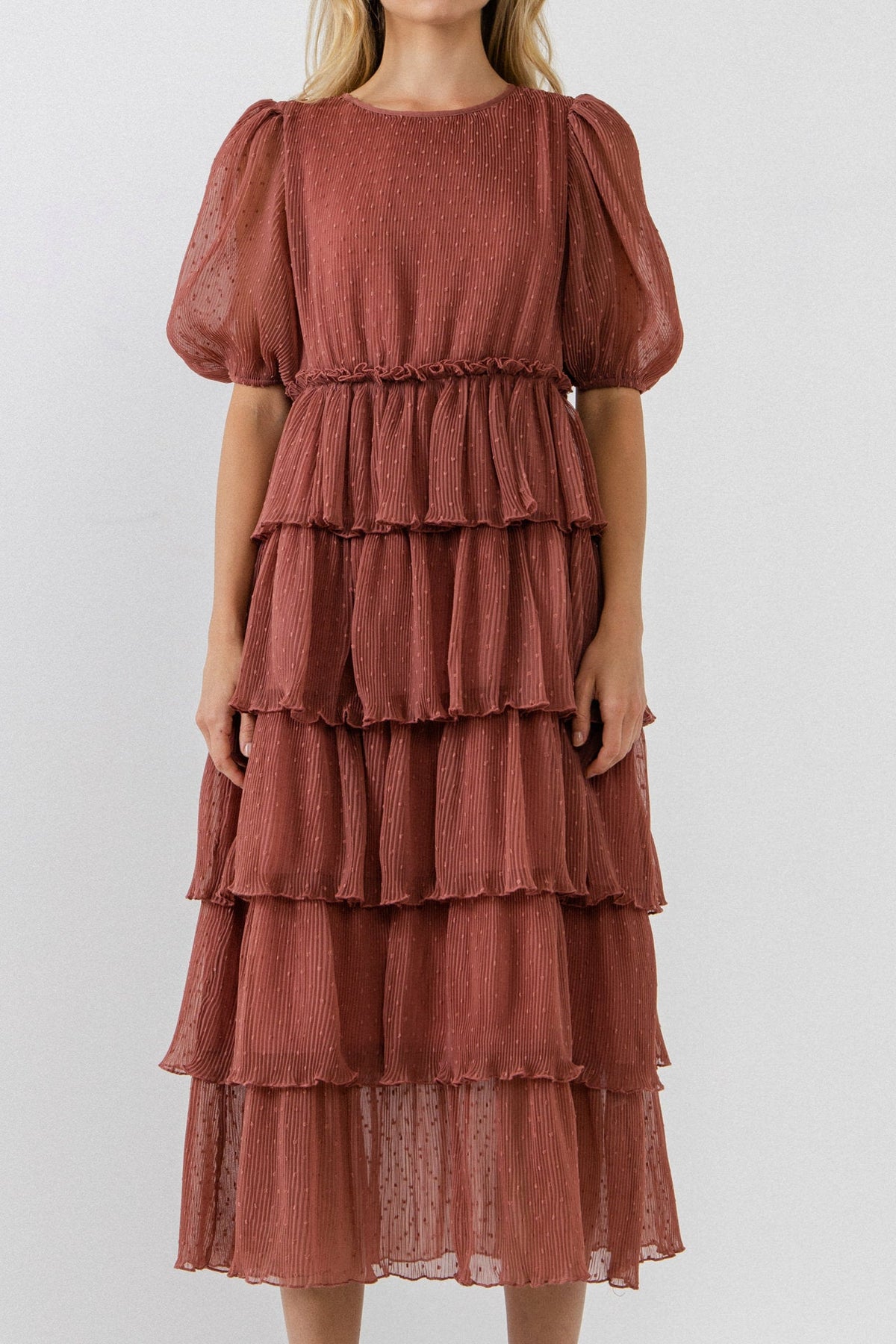 ENGLISH FACTORY - Dotted Tiered Dress - DRESSES available at Objectrare