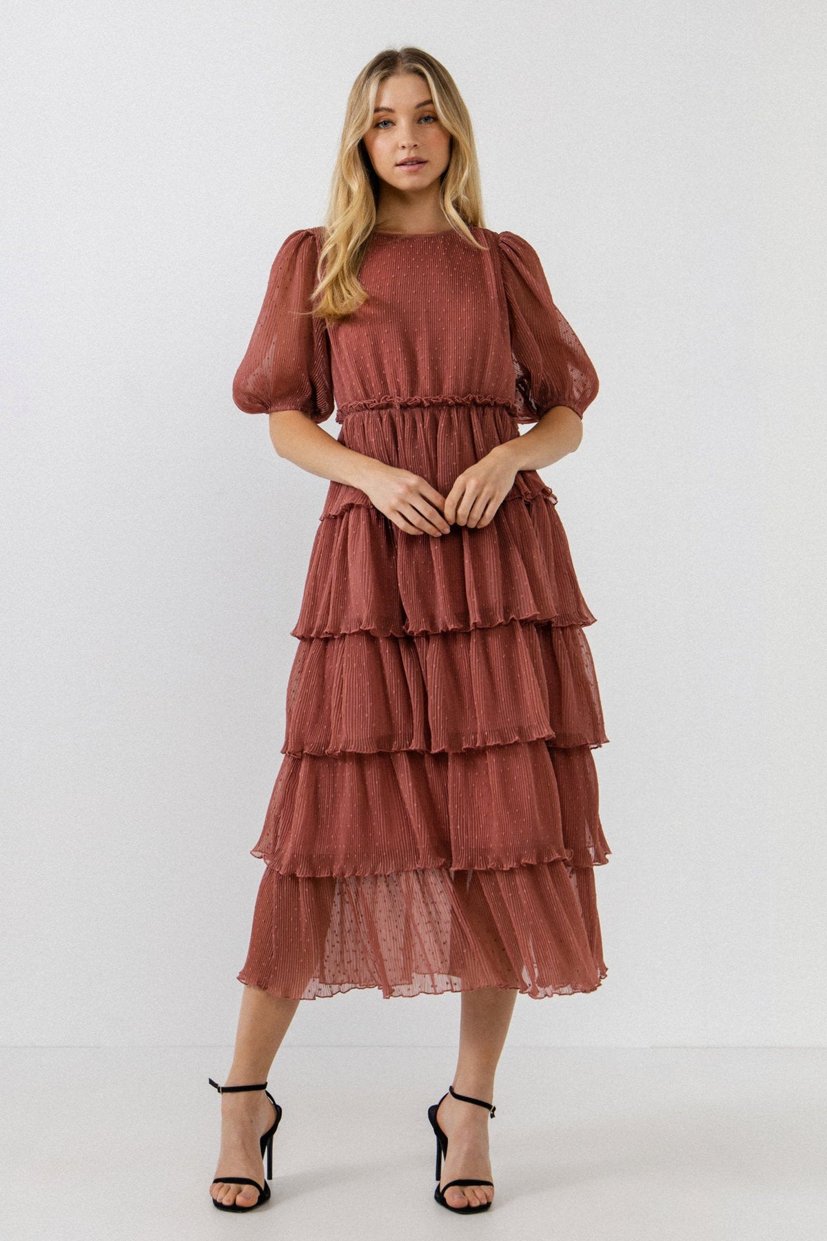 ENGLISH FACTORY - Dotted Tiered Dress - DRESSES available at Objectrare