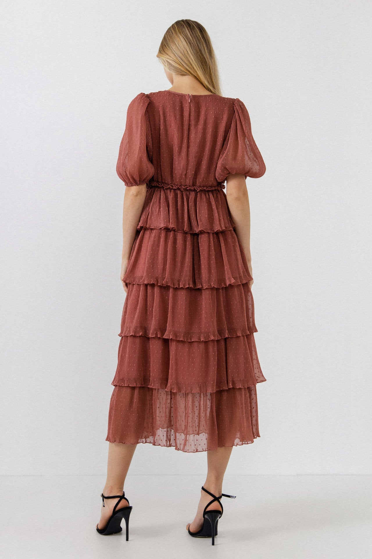 Dotted Tiered Dress