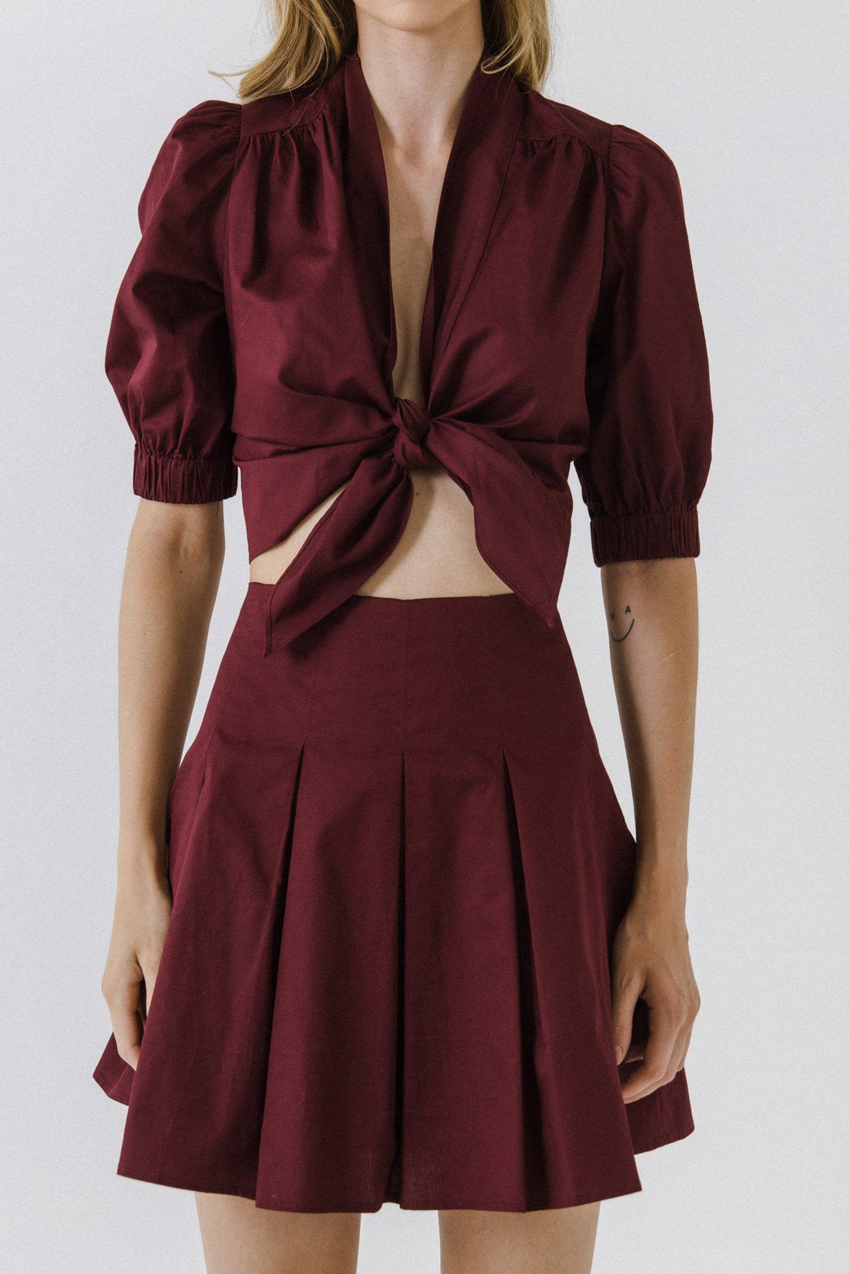 ENDLESS ROSE - Tied Front Cropped Top - TOPS available at Objectrare